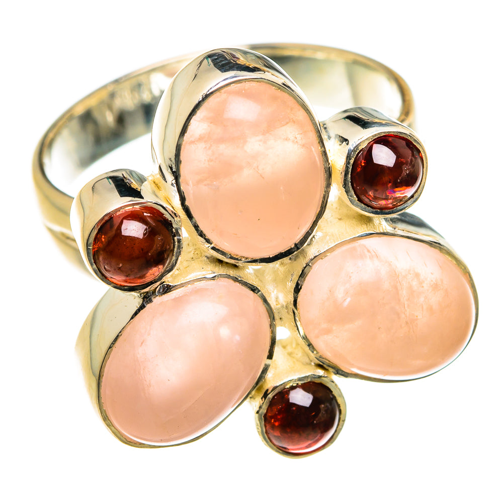 Rose Quartz Rings handcrafted by Ana Silver Co - RING80092