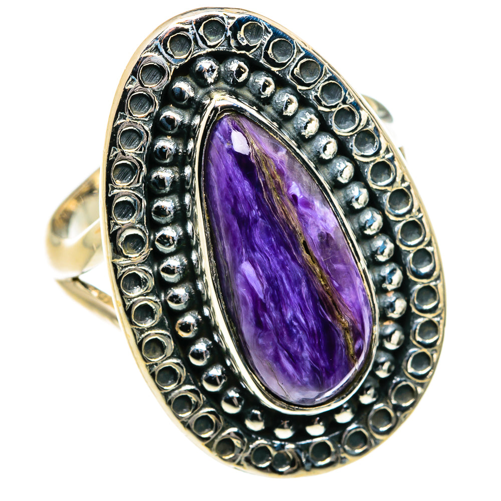 Seraphinite Rings handcrafted by Ana Silver Co - RING80129 - Photo 2