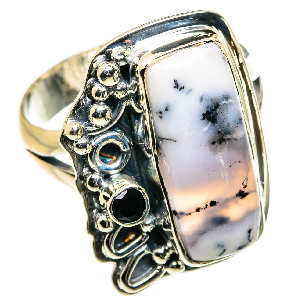 Dendritic Opal Rings handcrafted by Ana Silver Co - RING80137