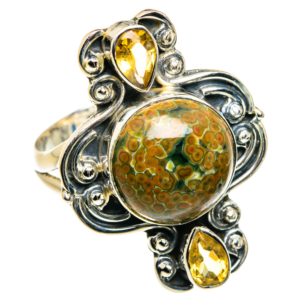 Ocean Jasper Rings handcrafted by Ana Silver Co - RING80155