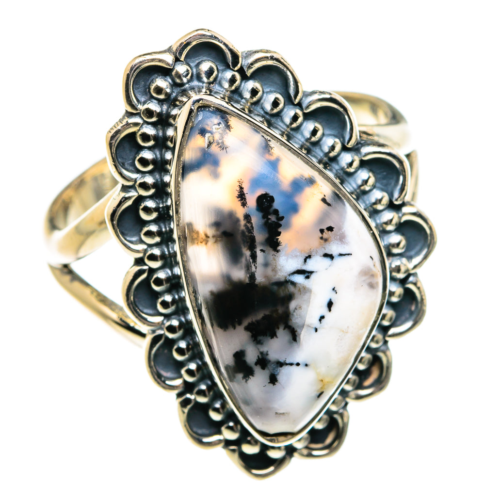 Dendritic Opal Rings handcrafted by Ana Silver Co - RING80166