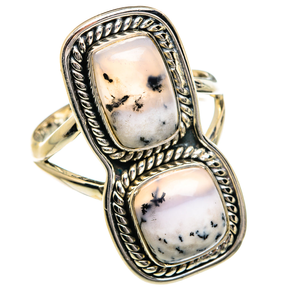 Dendritic Opal Rings handcrafted by Ana Silver Co - RING80195