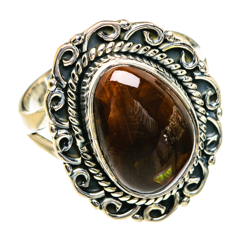 Mexican Fire Agate Rings handcrafted by Ana Silver Co - RING80233