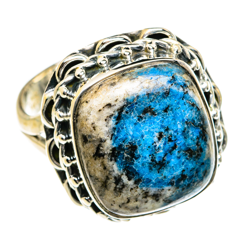 K2 Blue Azurite Rings handcrafted by Ana Silver Co - RING80245 - Photo 2