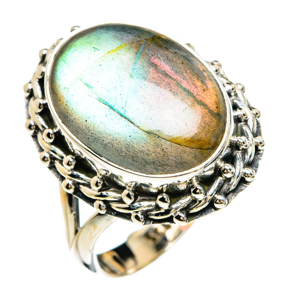 Labradorite Rings handcrafted by Ana Silver Co - RING80279