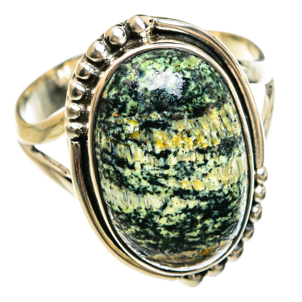 Lizard Jasper Rings handcrafted by Ana Silver Co - RING80341 - Photo 2