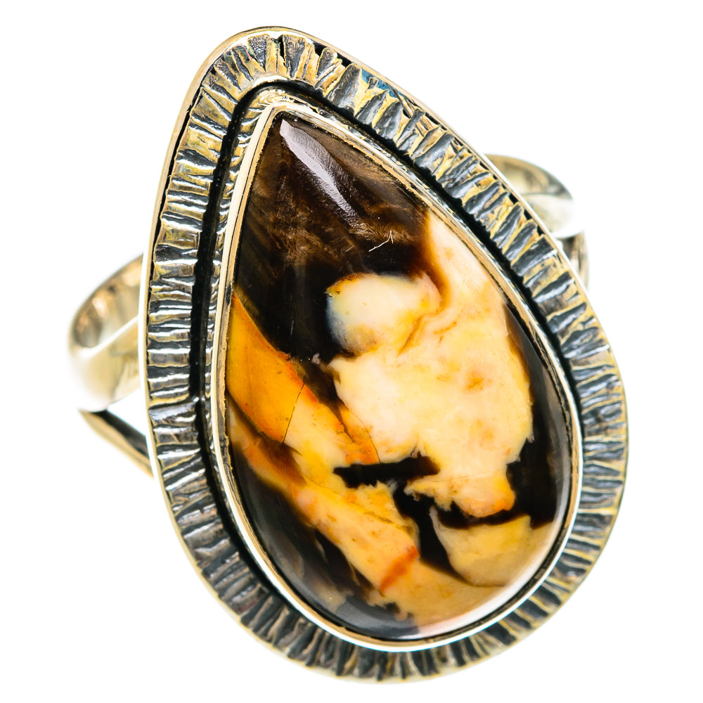 Peanut Wood Jasper Rings handcrafted by Ana Silver Co - RING80343