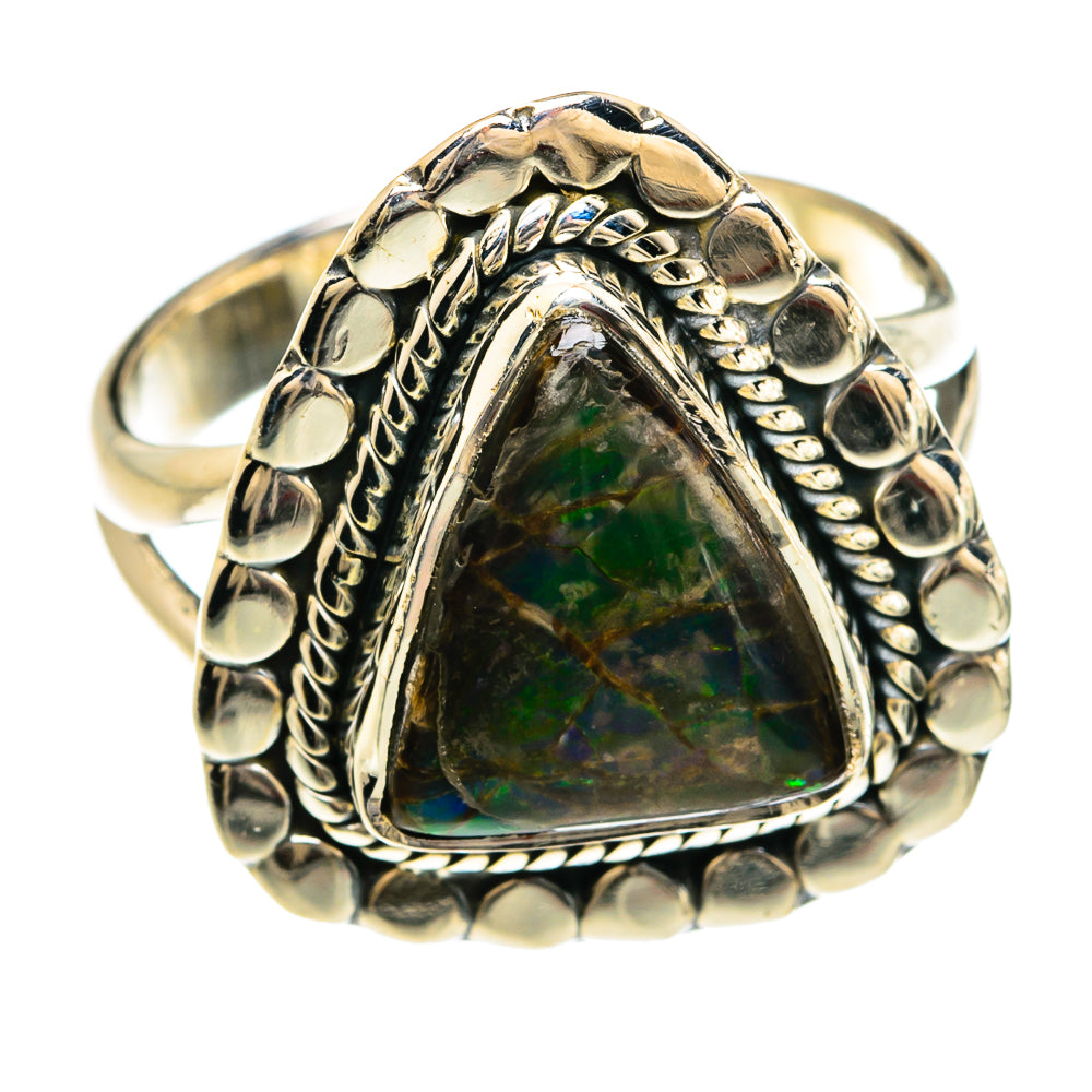 Ammolite Rings handcrafted by Ana Silver Co - RING80369