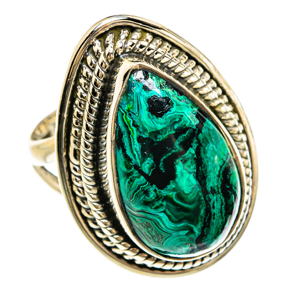 Malachite In Chrysocolla Rings handcrafted by Ana Silver Co - RING80443