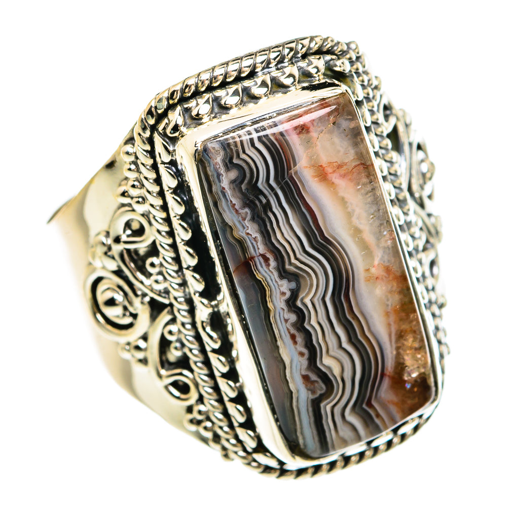 Lake Superior Agate Rings handcrafted by Ana Silver Co - RING80472