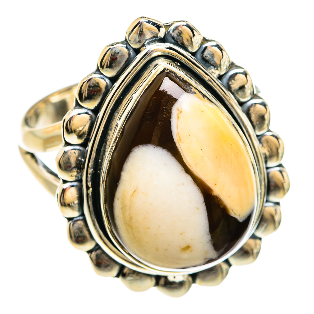 Peanut Wood Jasper Rings handcrafted by Ana Silver Co - RING80493 - Photo 2