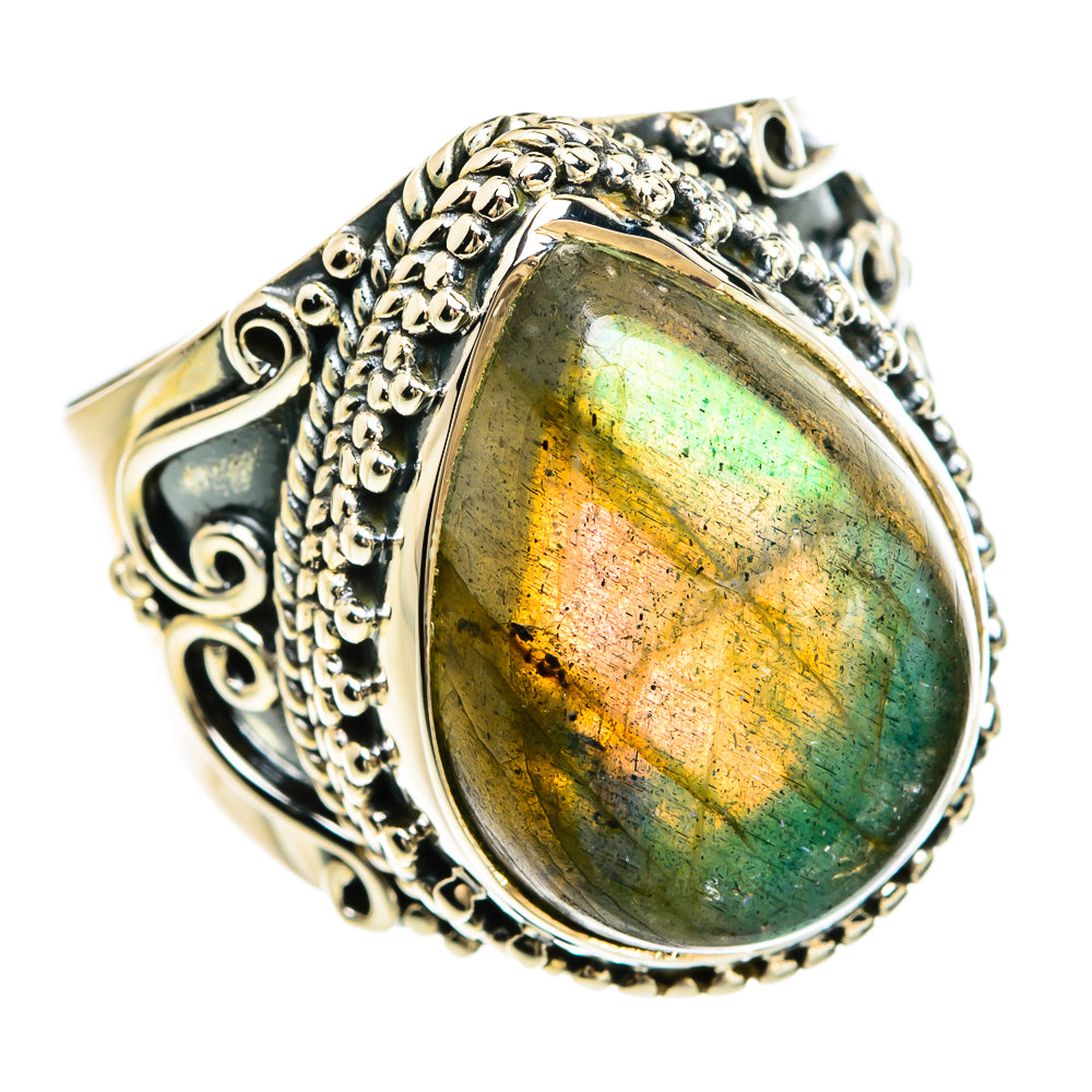 Labradorite Rings handcrafted by Ana Silver Co - RING80535