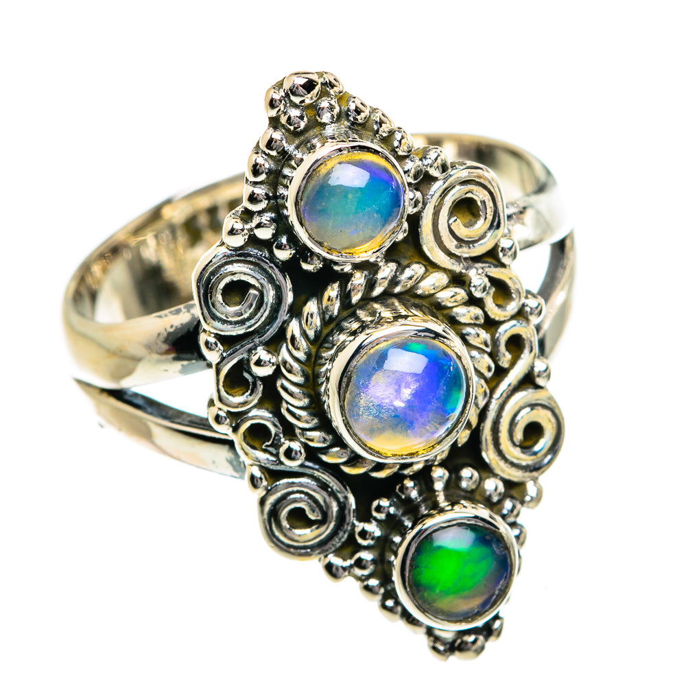 Ethiopian Opal Rings handcrafted by Ana Silver Co - RING80601