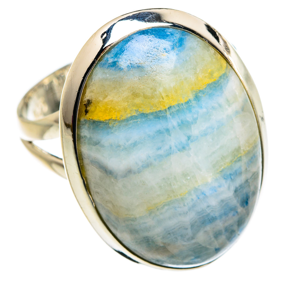 Blue Scheelite Rings handcrafted by Ana Silver Co - RING80608