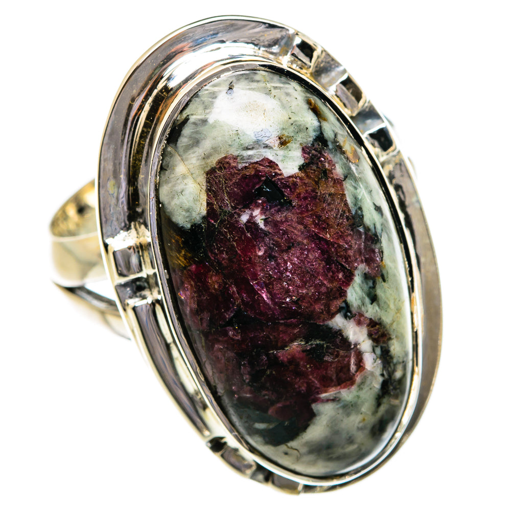 Russian Eudialyte Rings handcrafted by Ana Silver Co - RING80656