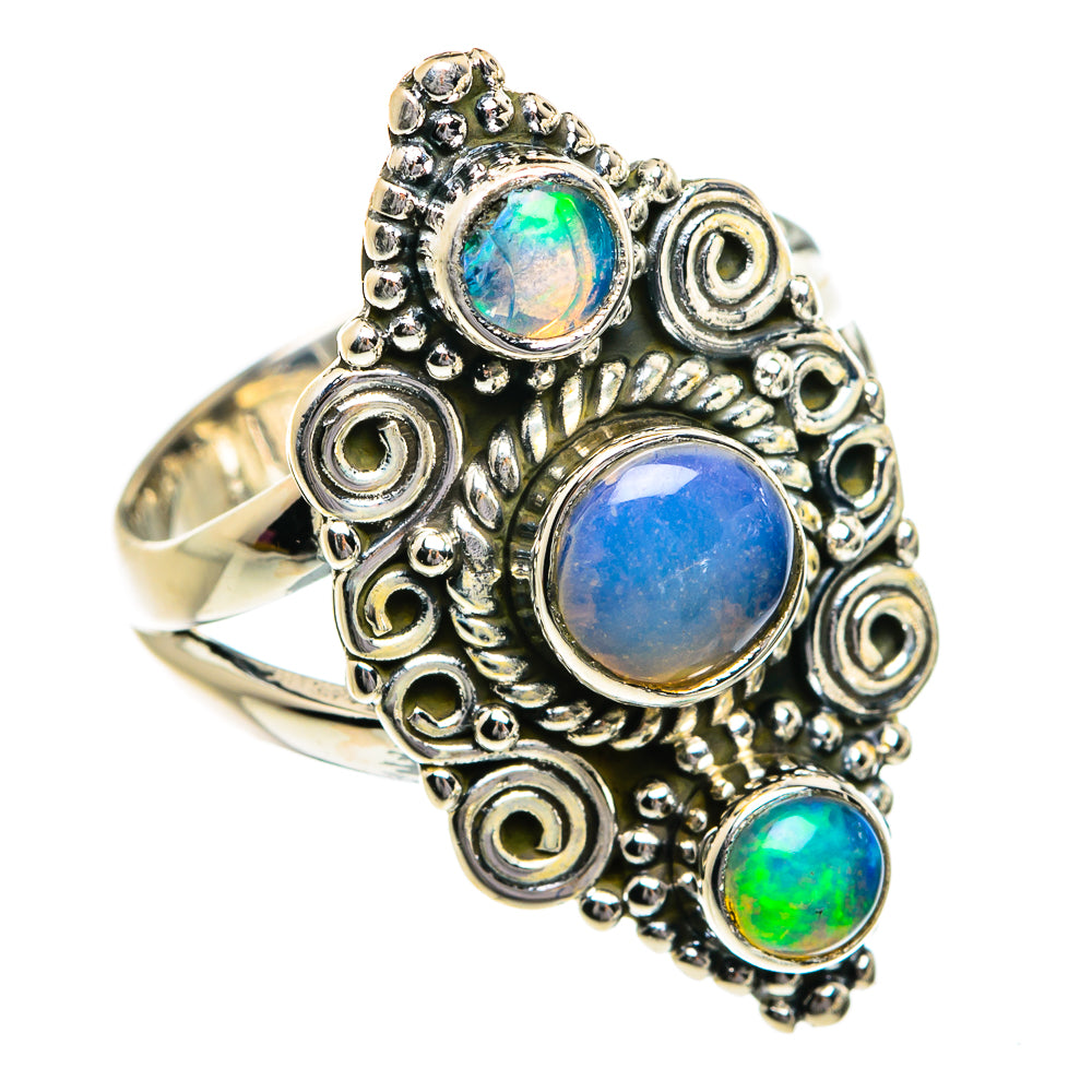 Ethiopian Opal Rings handcrafted by Ana Silver Co - RING80666