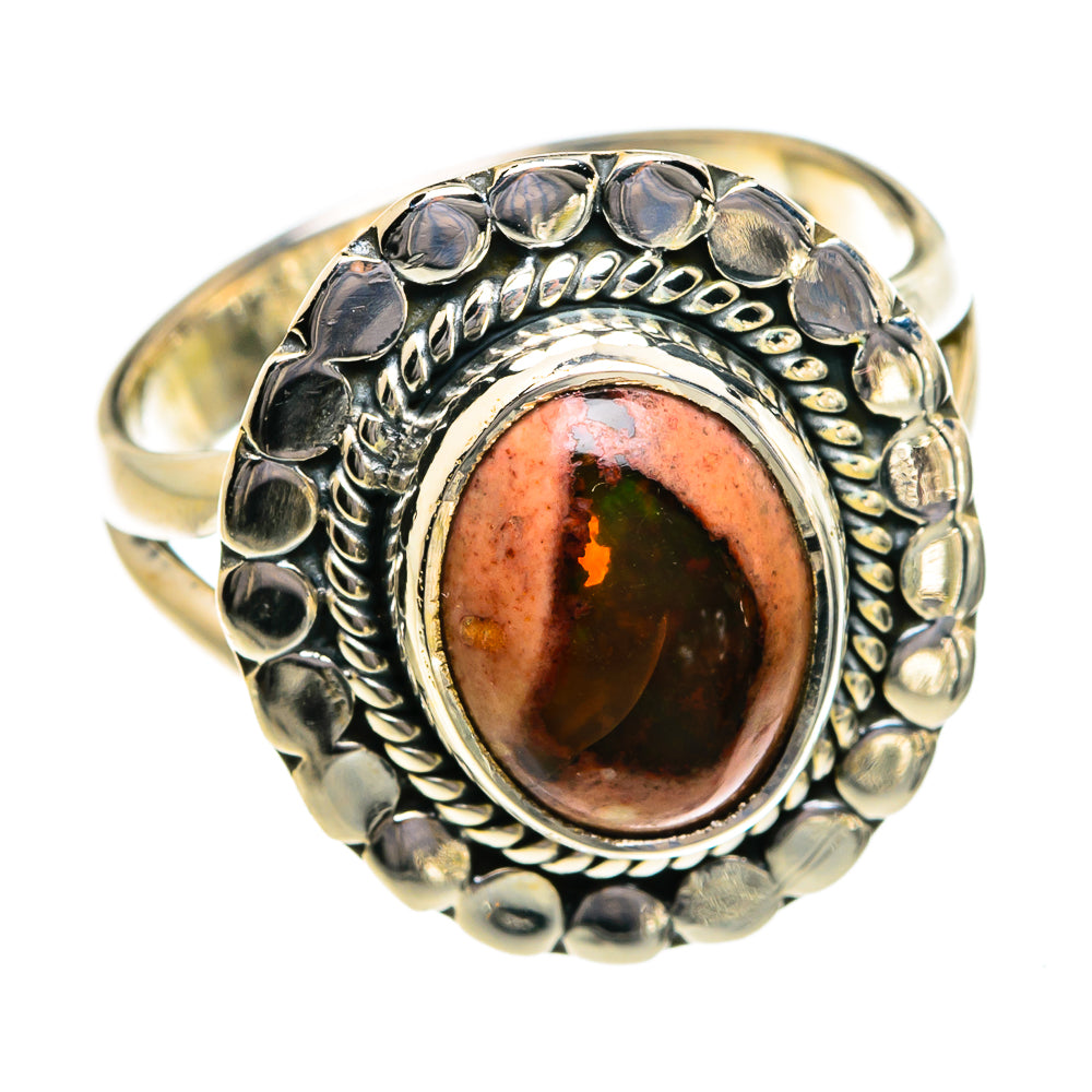 Mexican Fire Opal Rings handcrafted by Ana Silver Co - RING80667