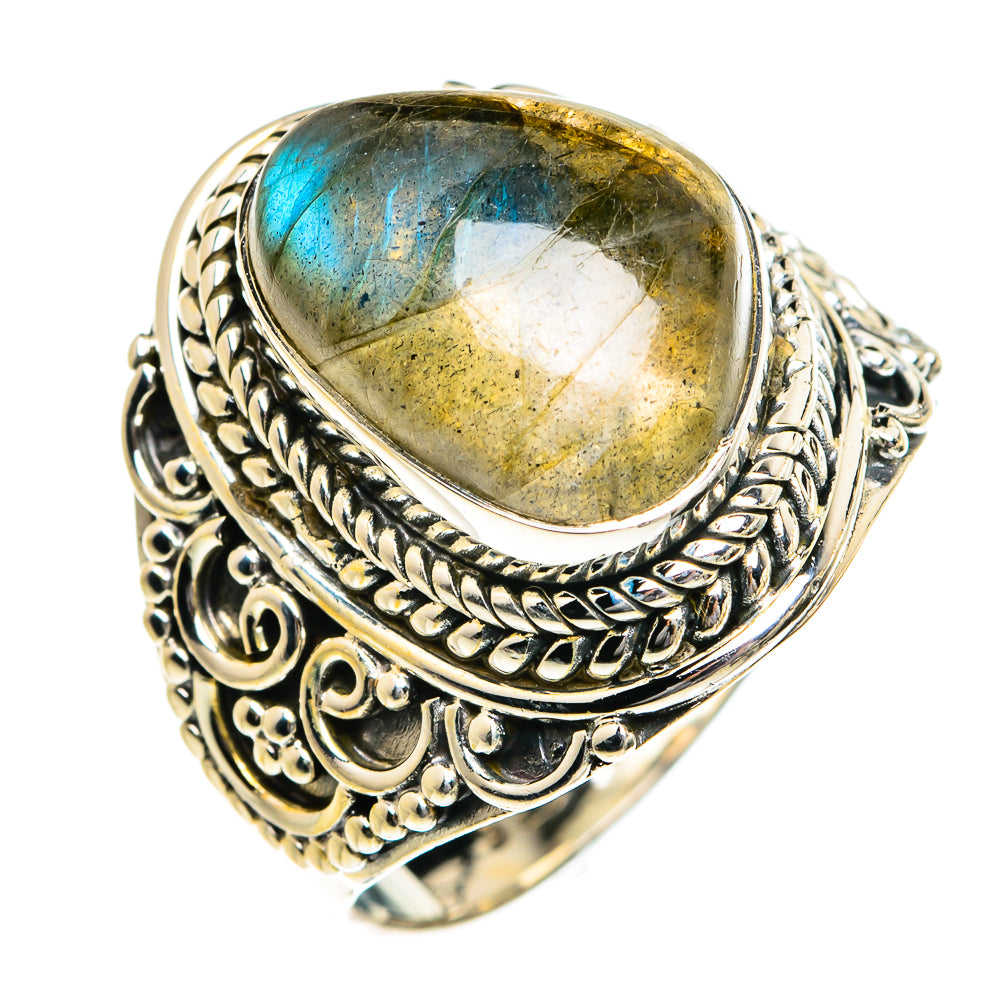 Labradorite Rings handcrafted by Ana Silver Co - RING80670