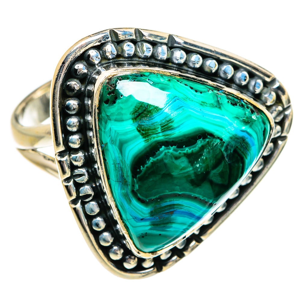 Malachite In Chrysocolla Rings handcrafted by Ana Silver Co - RING80705
