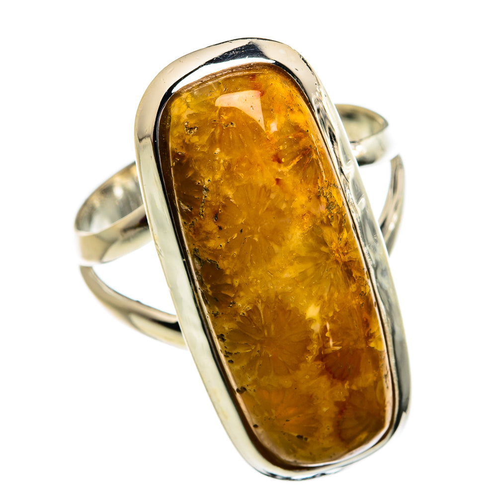 Fossil Coral Rings handcrafted by Ana Silver Co - RING80761