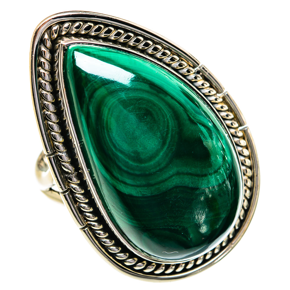 Malachite Rings handcrafted by Ana Silver Co - RING80778