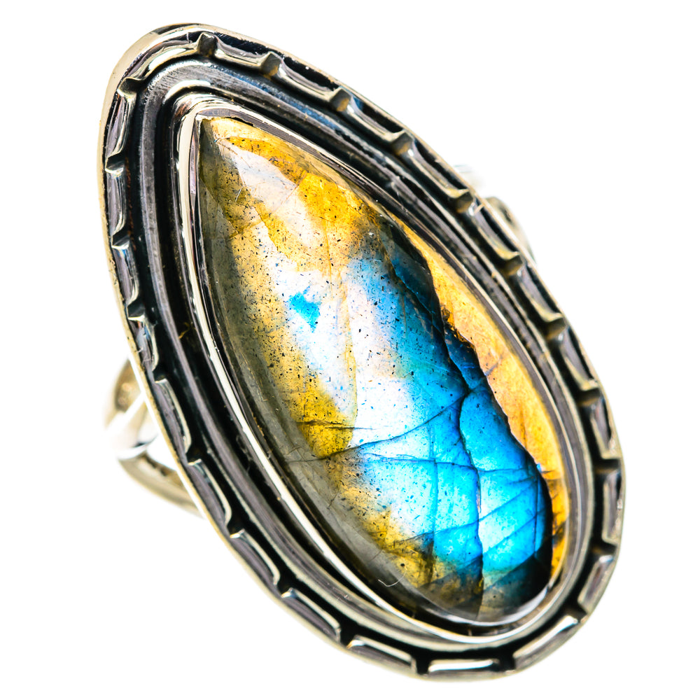 Labradorite Rings handcrafted by Ana Silver Co - RING80846