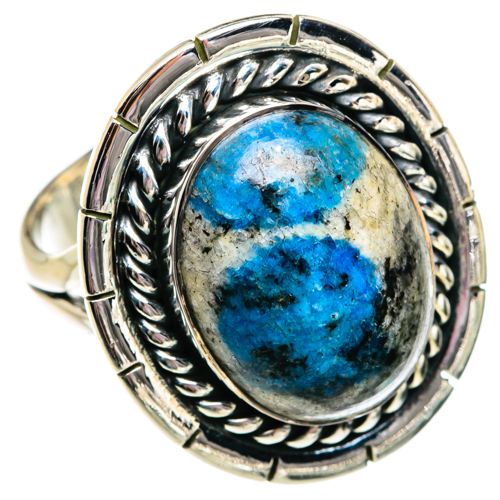 K2 Blue Azurite Rings handcrafted by Ana Silver Co - RING80874
