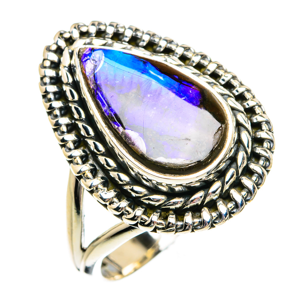 Ammolite Rings handcrafted by Ana Silver Co - RING80900