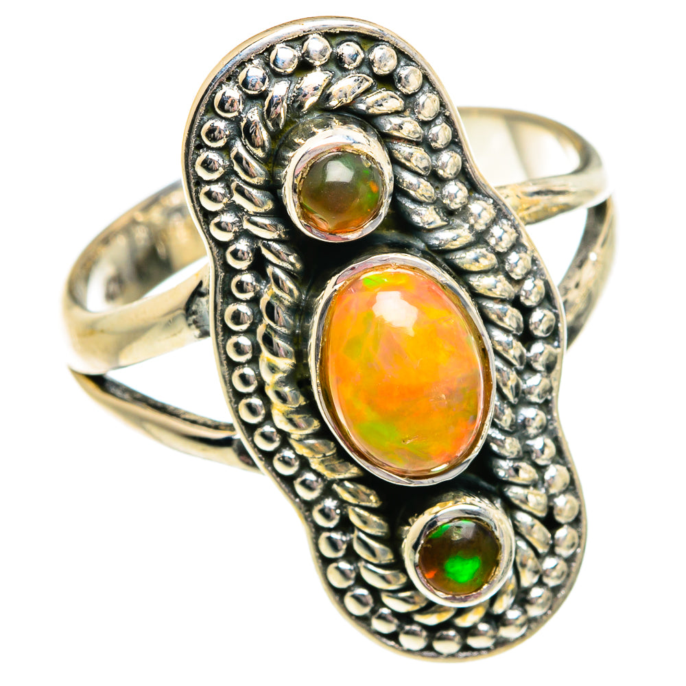 Ethiopian Opal Rings handcrafted by Ana Silver Co - RING81046