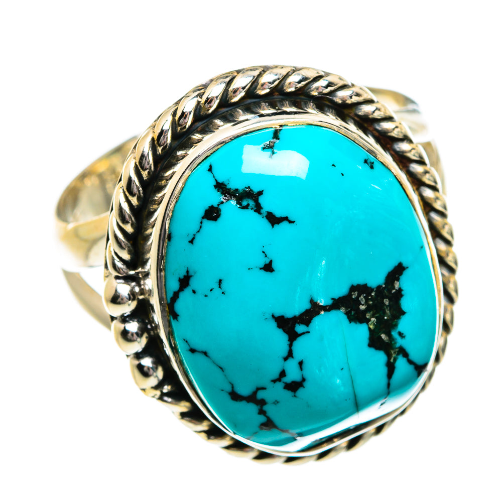 Tibetan Turquoise Rings handcrafted by Ana Silver Co - RING81054