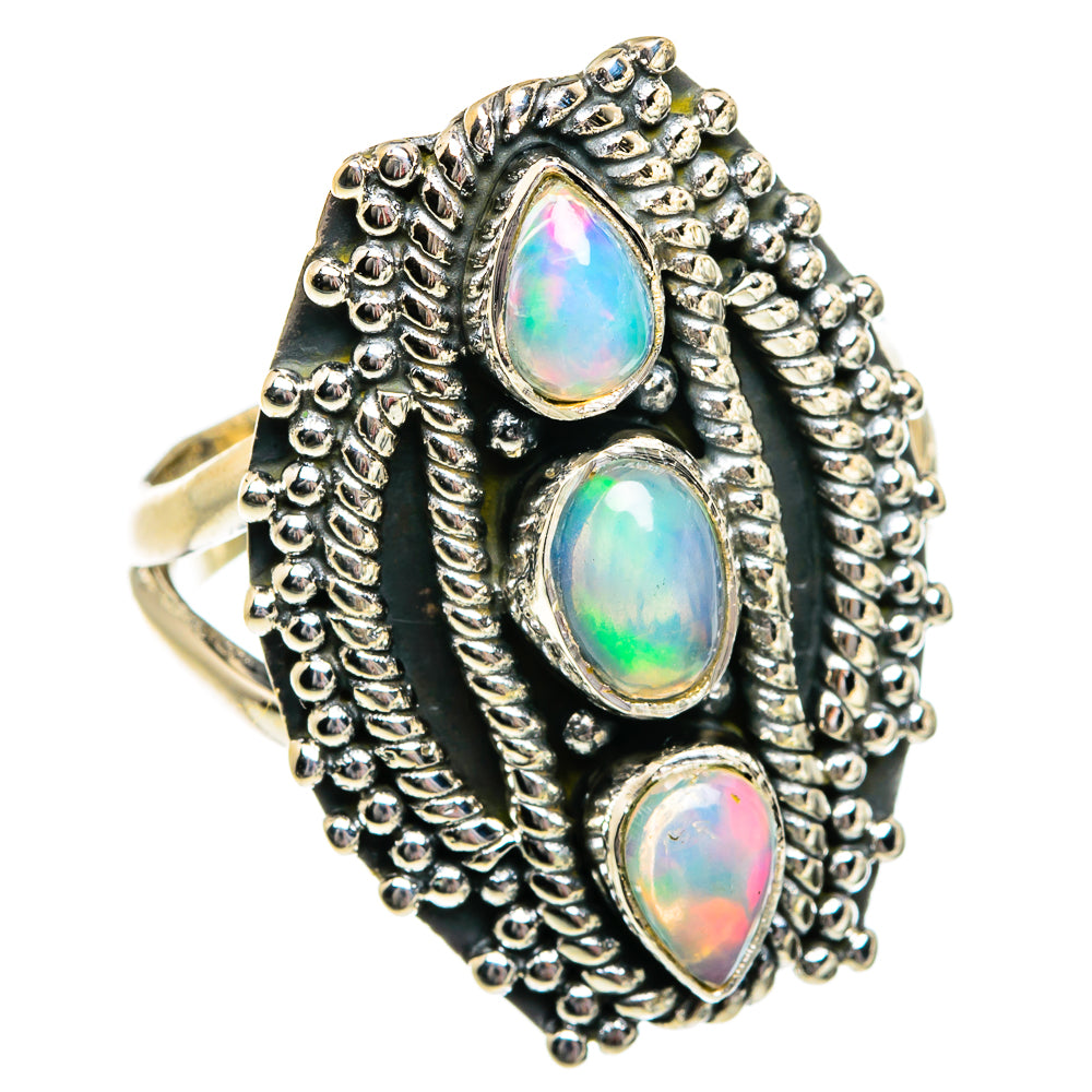 Ethiopian Opal Rings handcrafted by Ana Silver Co - RING81105