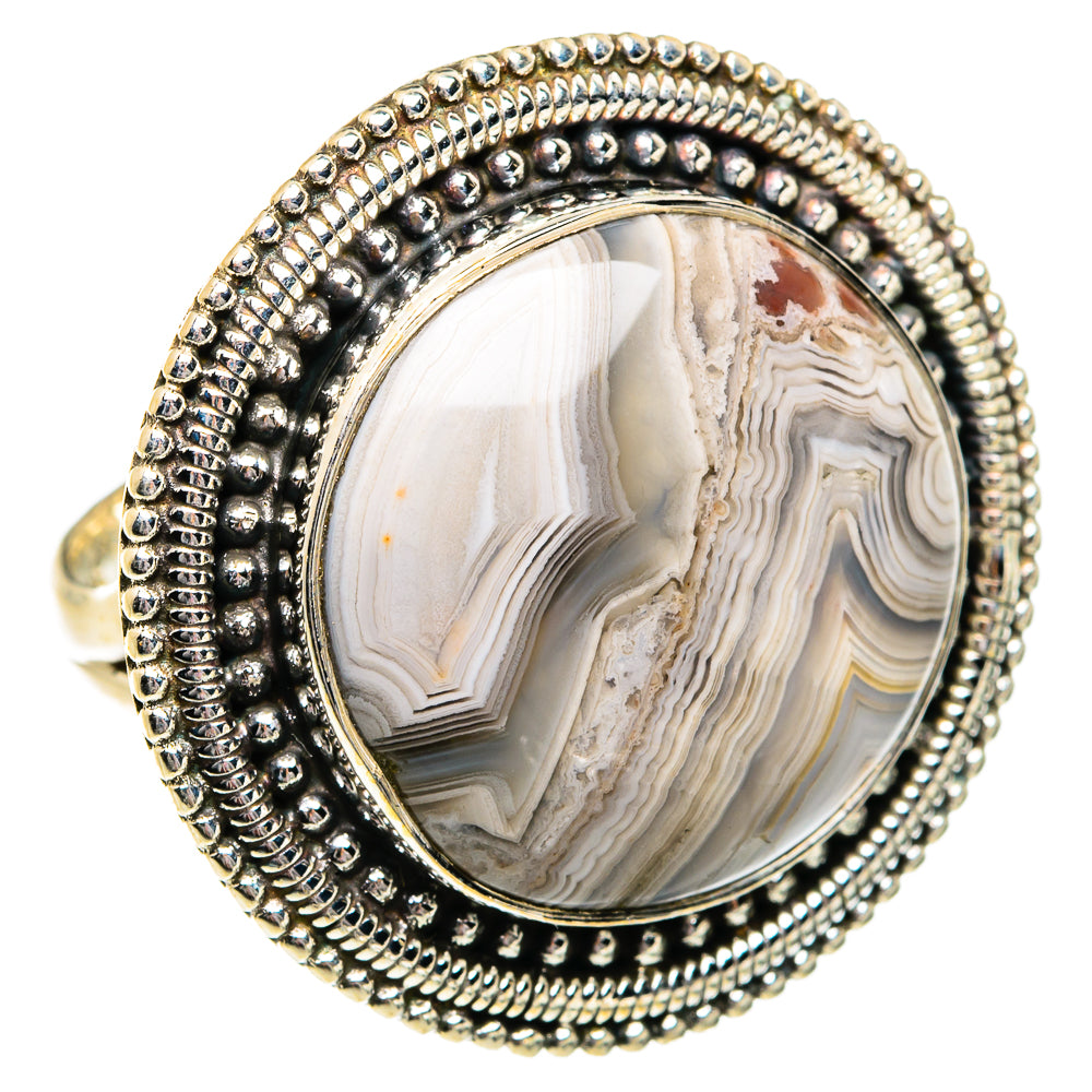 Laguna Lace Agate Rings handcrafted by Ana Silver Co - RING81131