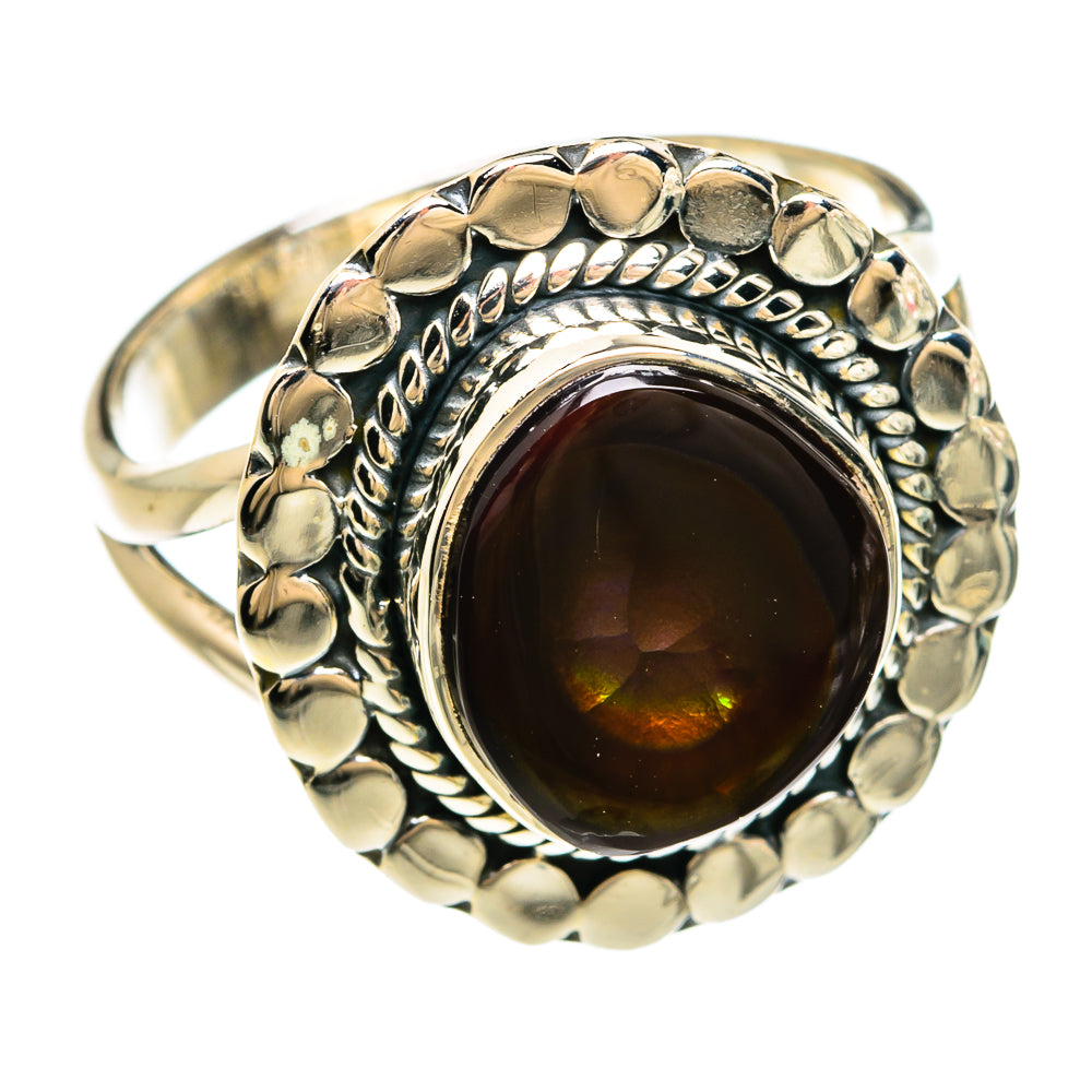 Mexican Fire Agate Rings handcrafted by Ana Silver Co - RING81183