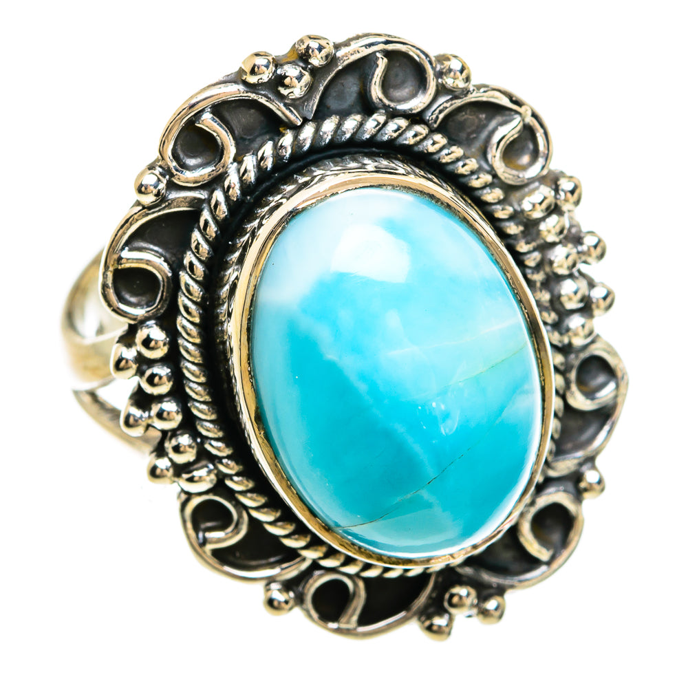 Larimar Rings handcrafted by Ana Silver Co - RING81215