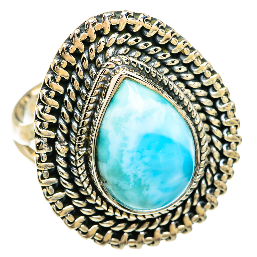 Larimar Rings handcrafted by Ana Silver Co - RING81239