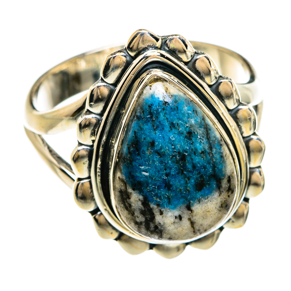 K2 Blue Azurite Rings handcrafted by Ana Silver Co - RING81242