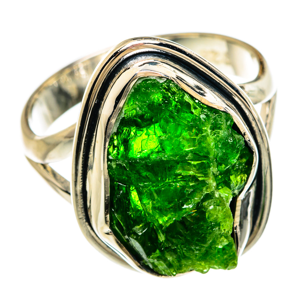 Chrome Diopside Rings handcrafted by Ana Silver Co - RING81249