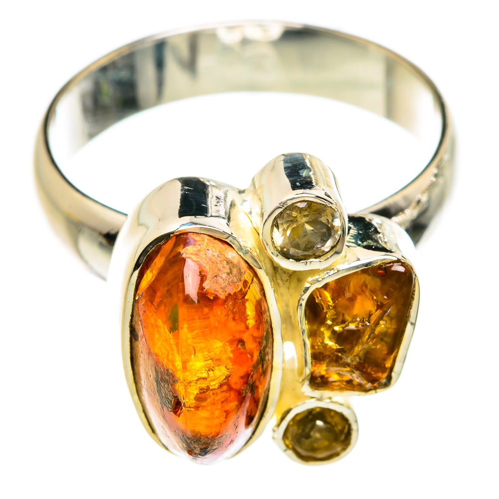 Mexican Fire Opal Rings handcrafted by Ana Silver Co - RING81294