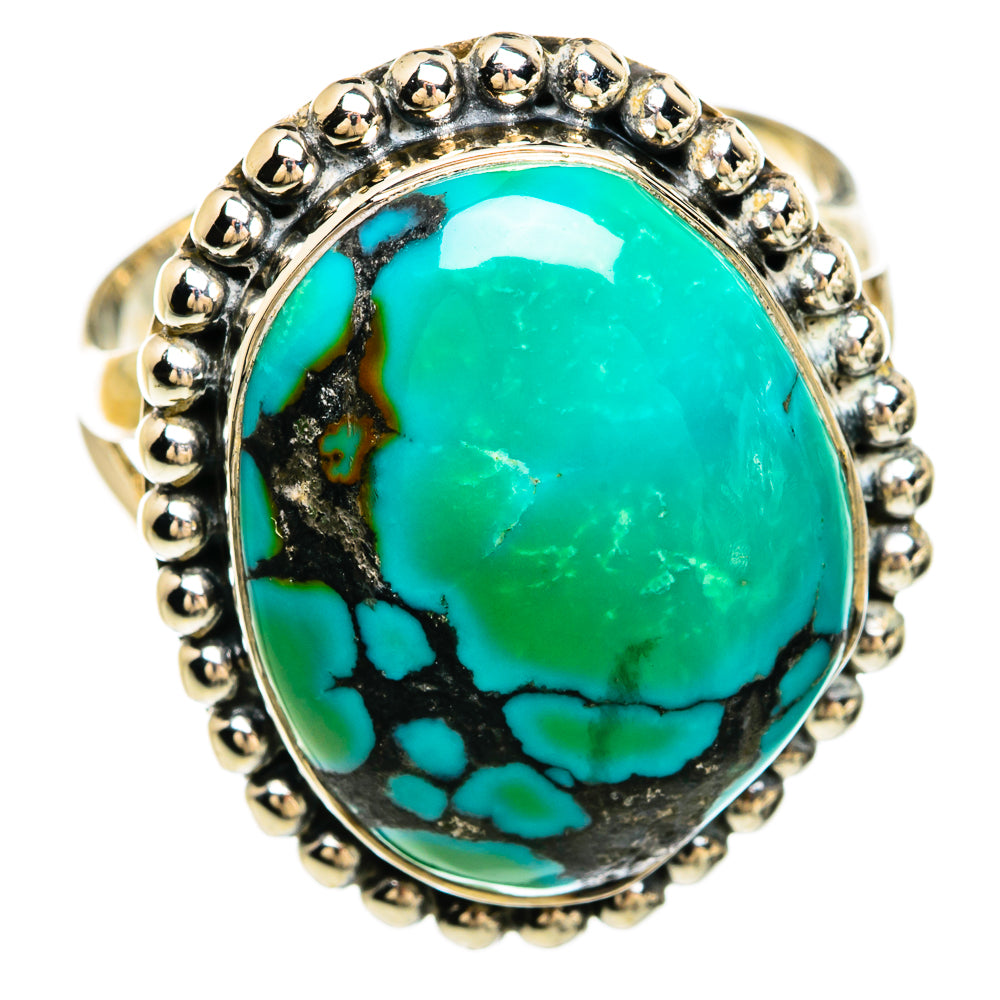 Tibetan Turquoise Rings handcrafted by Ana Silver Co - RING81307