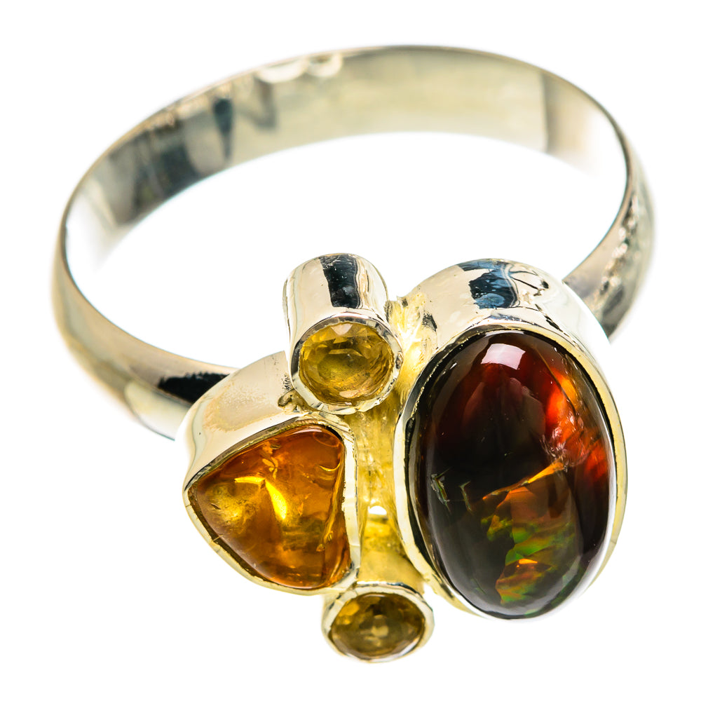 Mexican Fire Agate Rings handcrafted by Ana Silver Co - RING81347