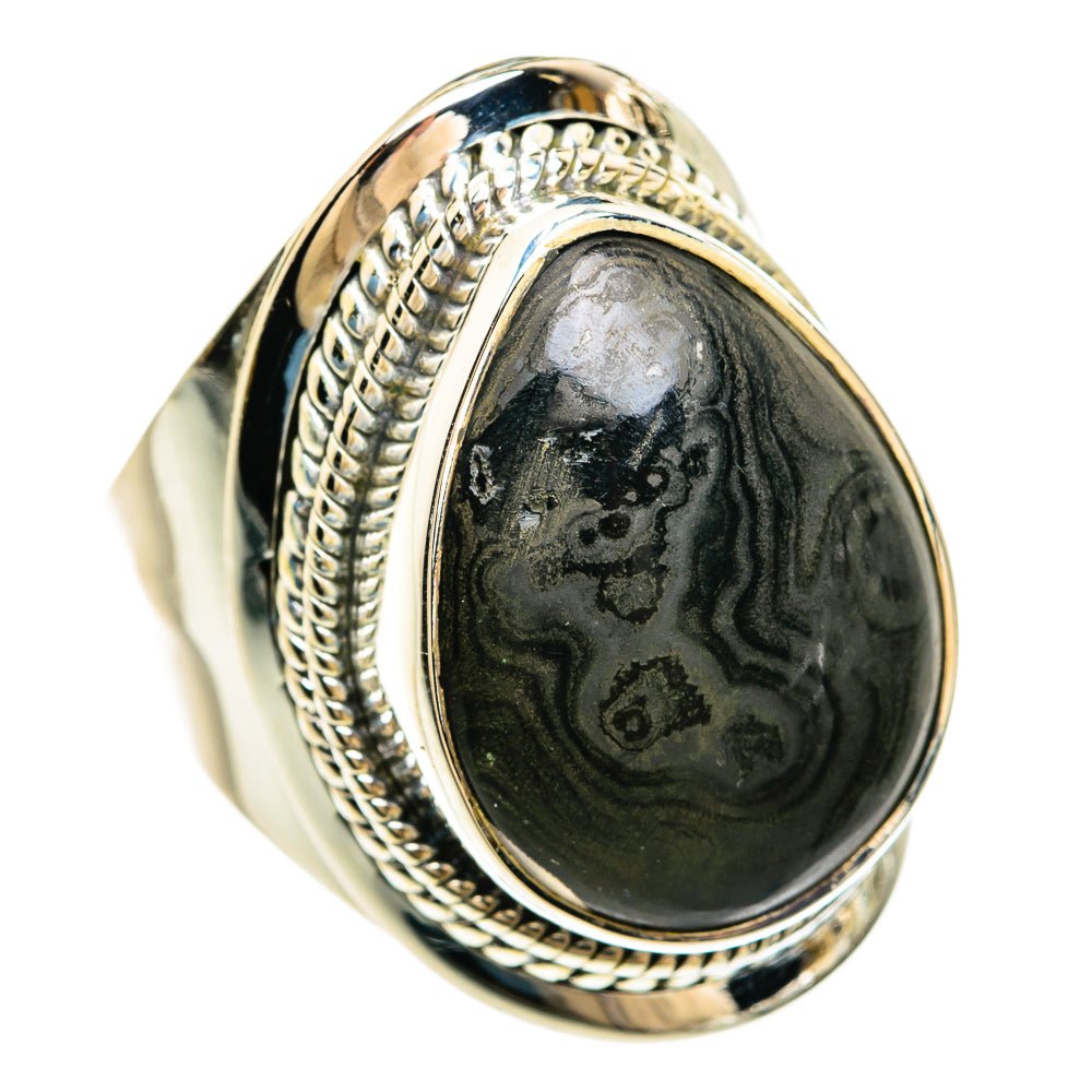Psilomelane Rings handcrafted by Ana Silver Co - RING81393