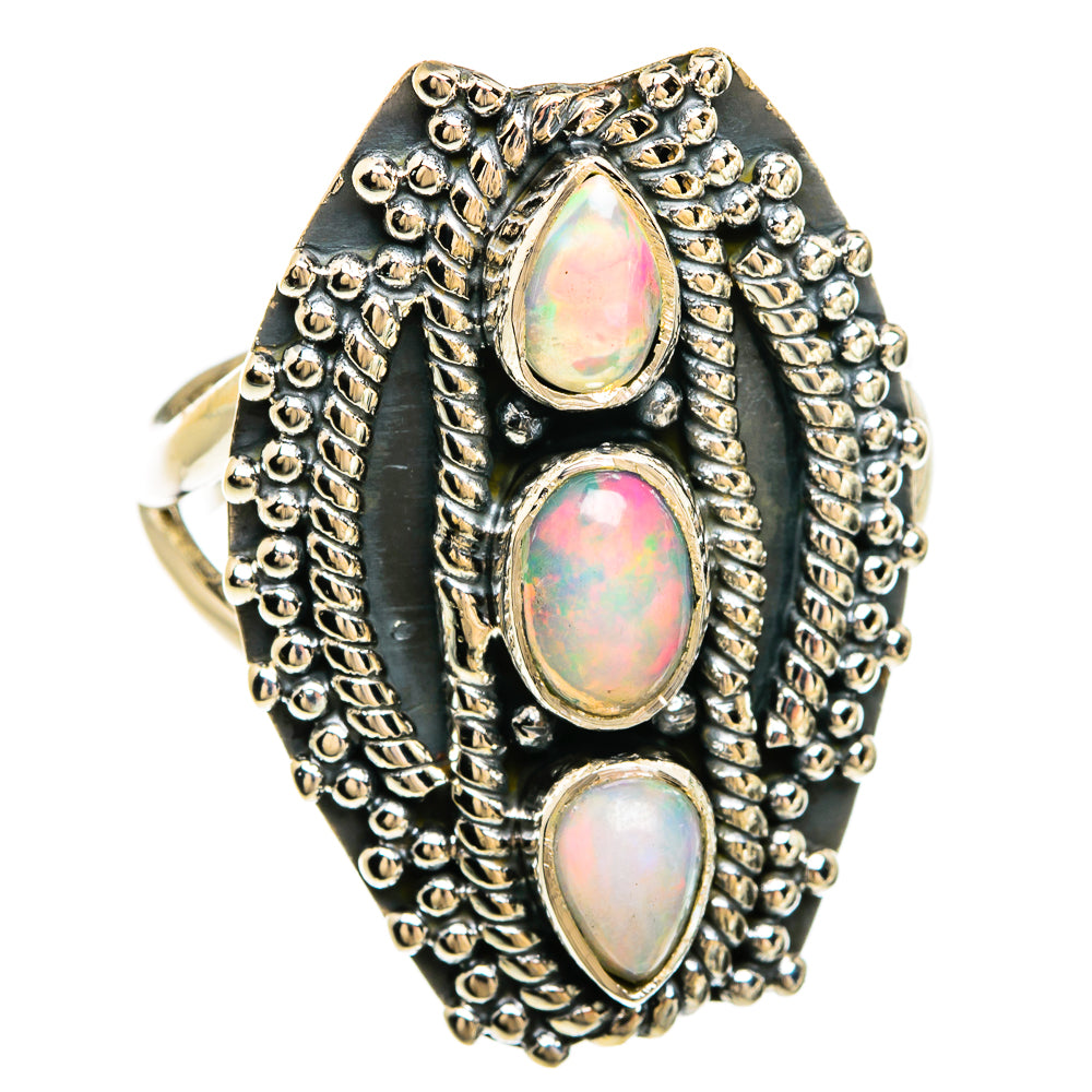 Ethiopian Opal Rings handcrafted by Ana Silver Co - RING81400