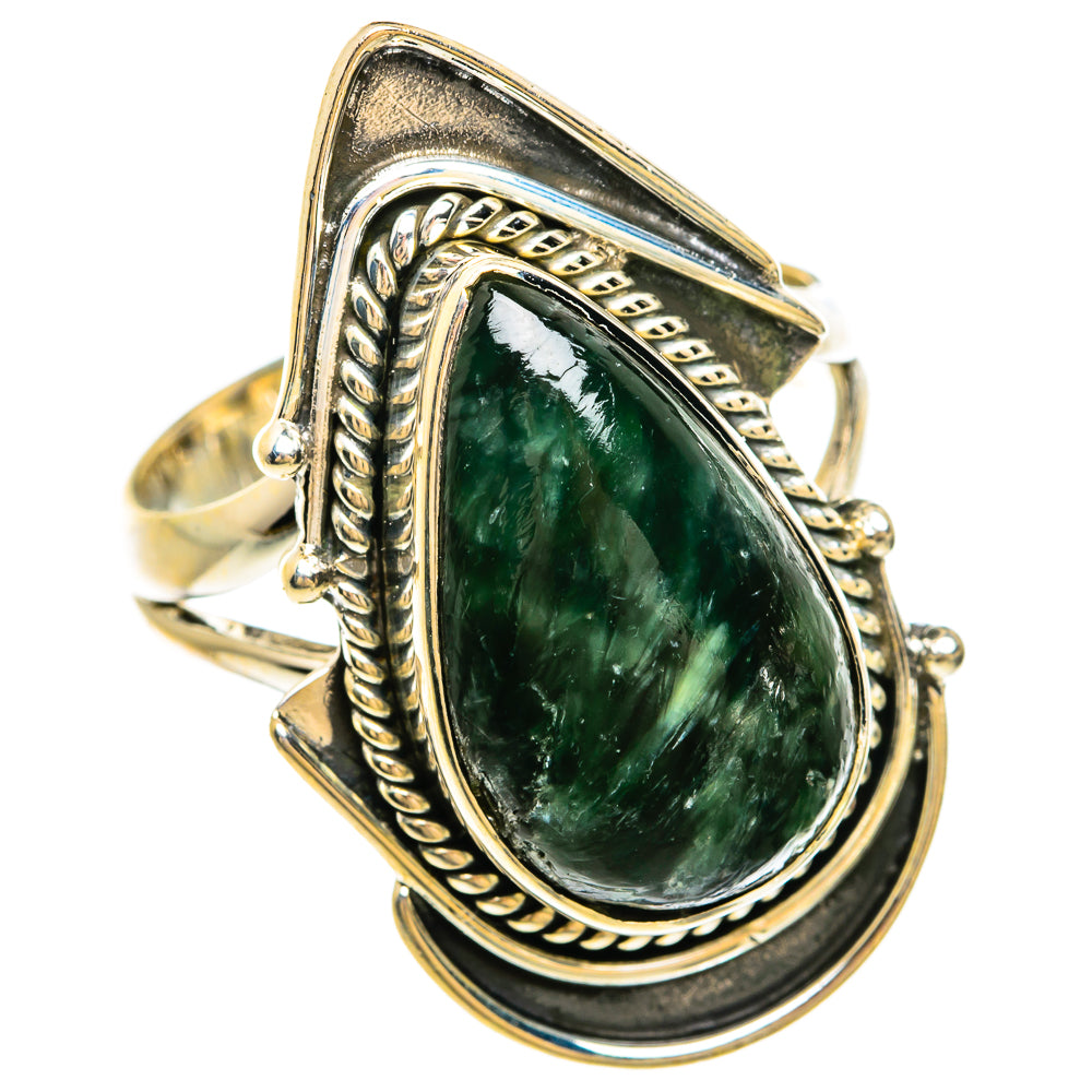 Seraphinite Rings handcrafted by Ana Silver Co - RING81411