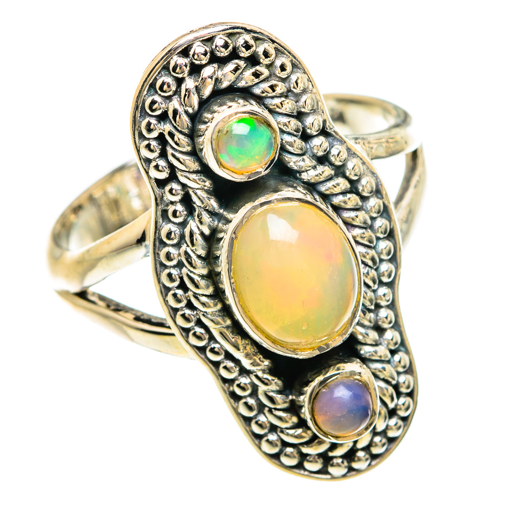 Ethiopian Opal Rings handcrafted by Ana Silver Co - RING81571