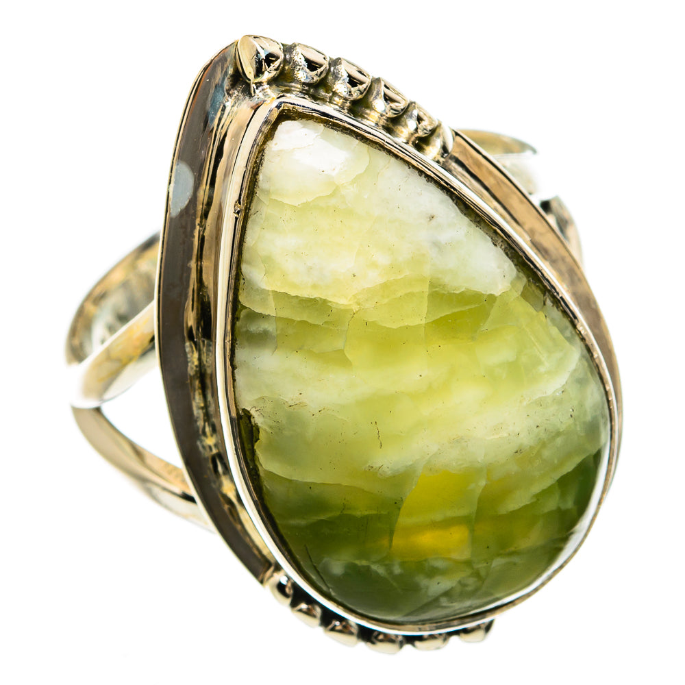 African Green Opal Rings handcrafted by Ana Silver Co - RING81582