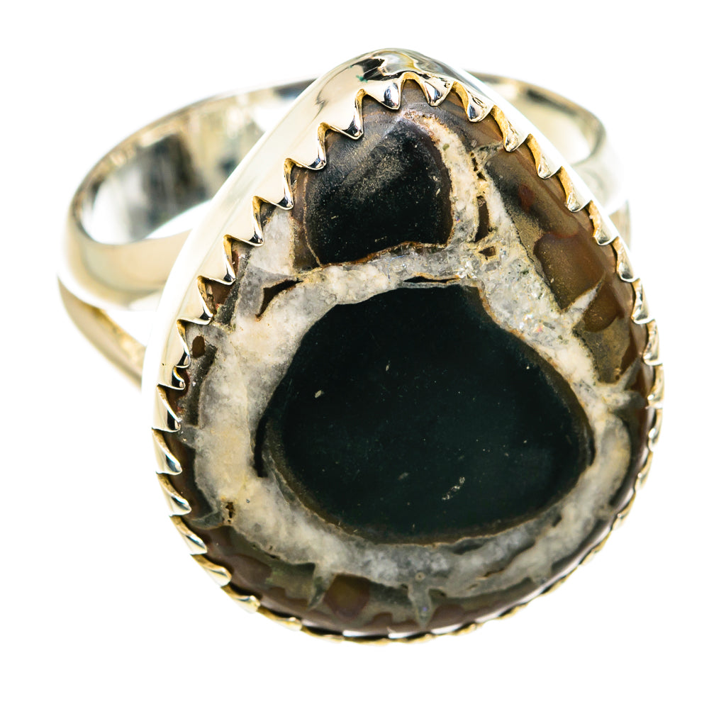 Septarian Geode Rings handcrafted by Ana Silver Co - RING81626