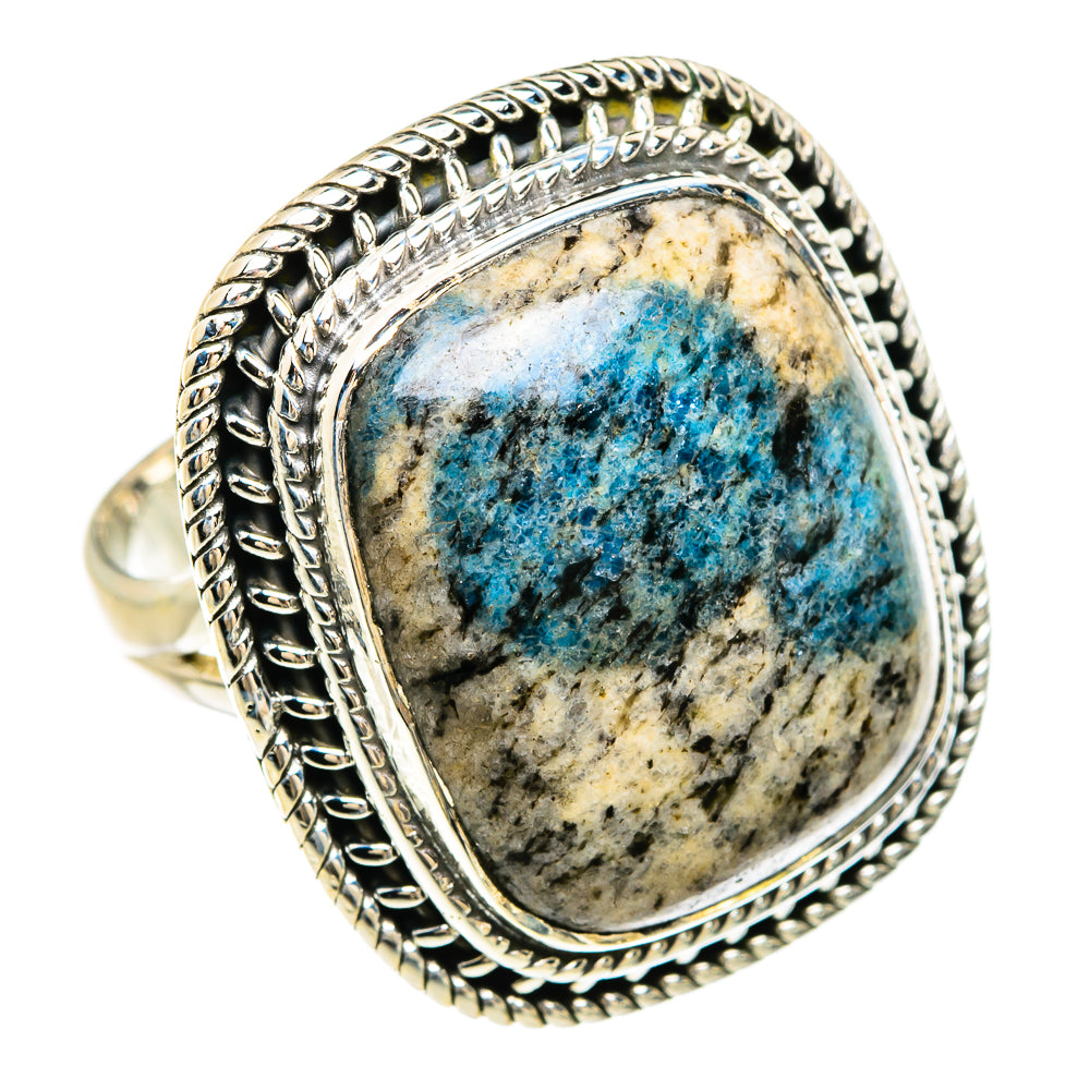 K2 Blue Azurite Rings handcrafted by Ana Silver Co - RING81701