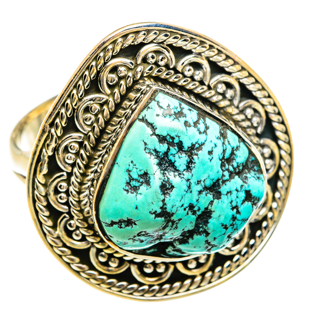 Tibetan Turquoise Rings handcrafted by Ana Silver Co - RING81736