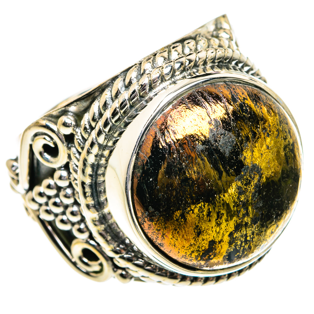 Pyrite Agate Rings handcrafted by Ana Silver Co - RING81831