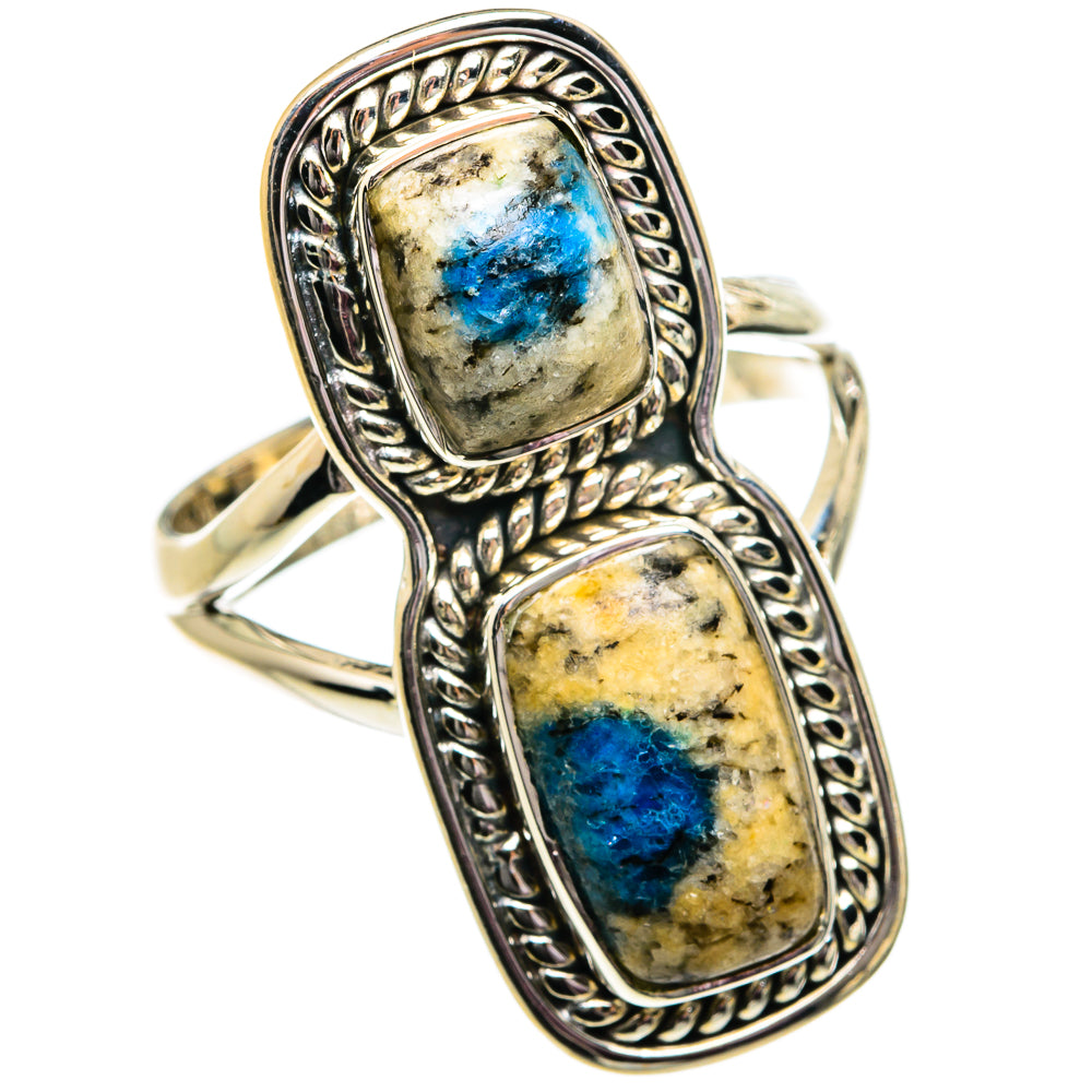 K2 Blue Azurite Rings handcrafted by Ana Silver Co - RING81918
